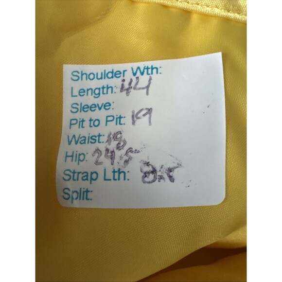 Vintage Robbie Bee Fit and Flare Polka Dot Yellow & White Midi Dress Zipper Sz14 - Picture 12 of 12